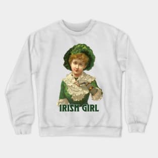 Irish Girl / Vintage Style Illustration Design Crewneck Sweatshirt